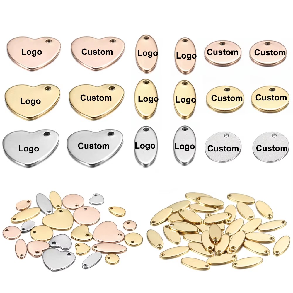 Pet Portrait Custom - 100pcs Custom Laser Engrave LOGO Stainless