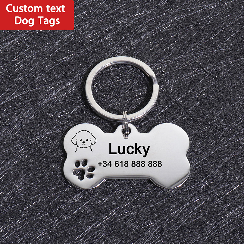 Pet Portrait Custom - Custom Name Dog Tags Personalized Text