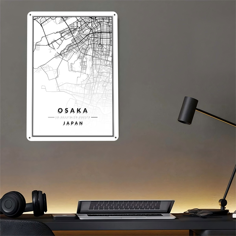 Osaka Map 3D Texture Printed P - огляд і ціна Custom Map Poster