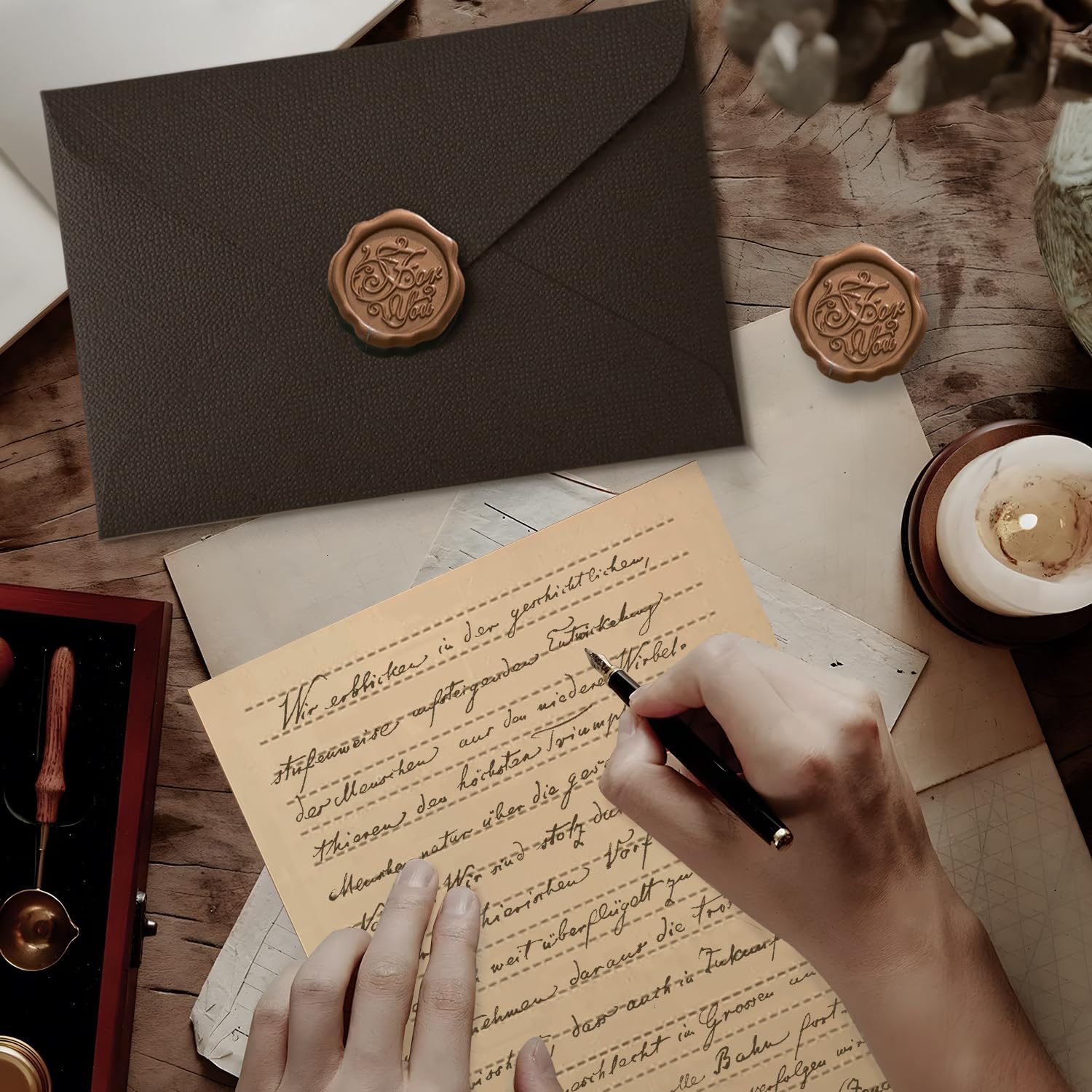 22Pcs Vintage Writing Paper Se - огляд і ціна Wax Seal Letter Kit