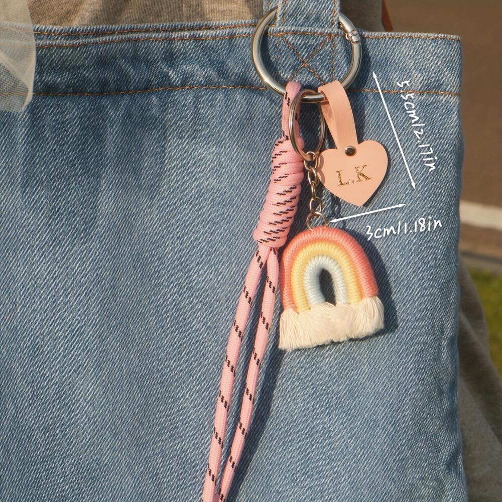 Custom Initial Heart Leather T - огляд і ціна Monogram Keychain Leather