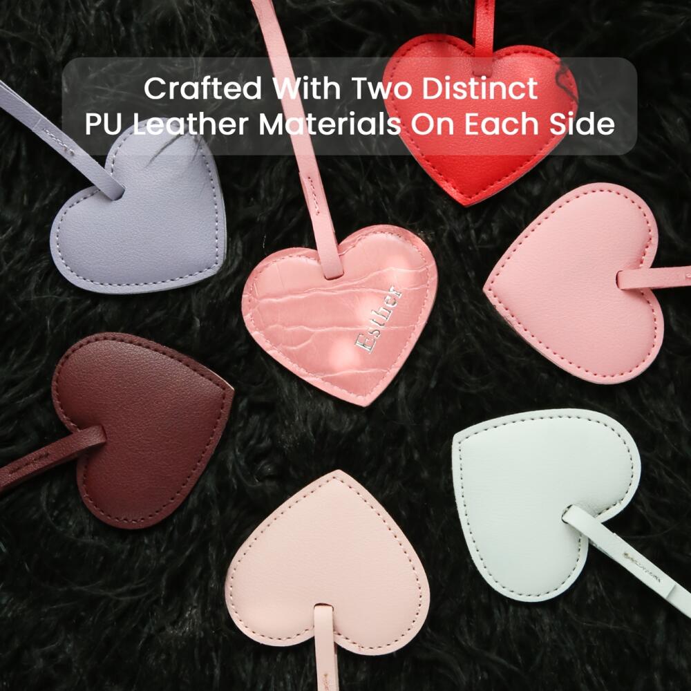 Personalized Heart Shape Faux  - огляд і ціна Monogram Keychain Leather