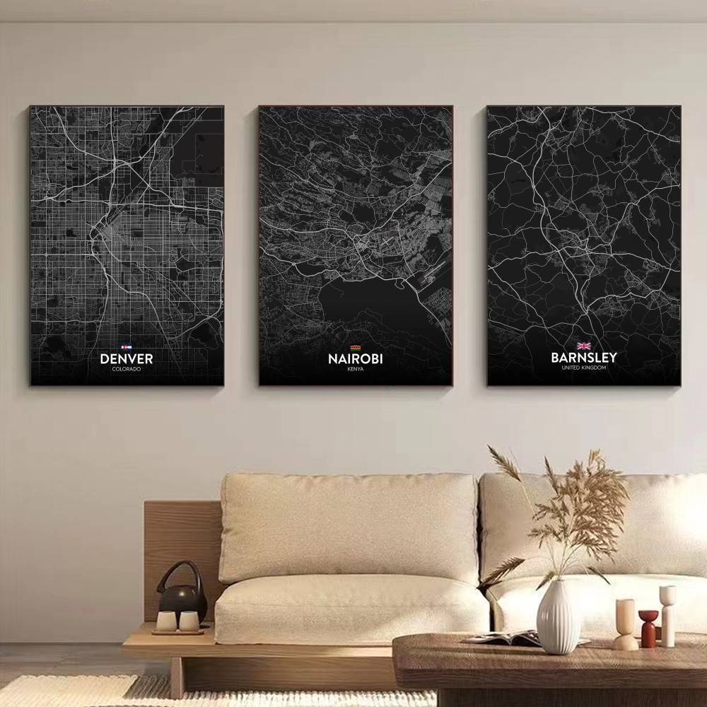 Paris London New York CUSTOM C - огляд і ціна Custom Map Poster