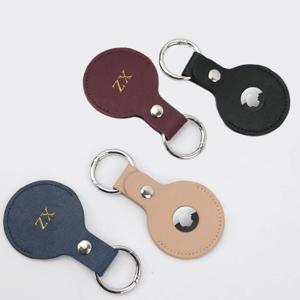 Custom Gold initial letters Fo - огляд і ціна Monogram Keychain Leather