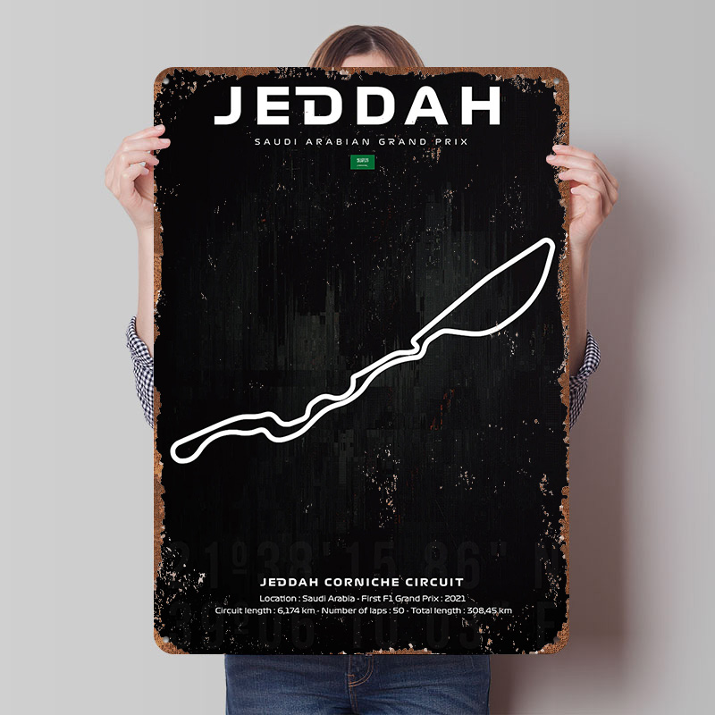 Jeddah Circuit Map Poster Cust - огляд і ціна Custom Map Poster