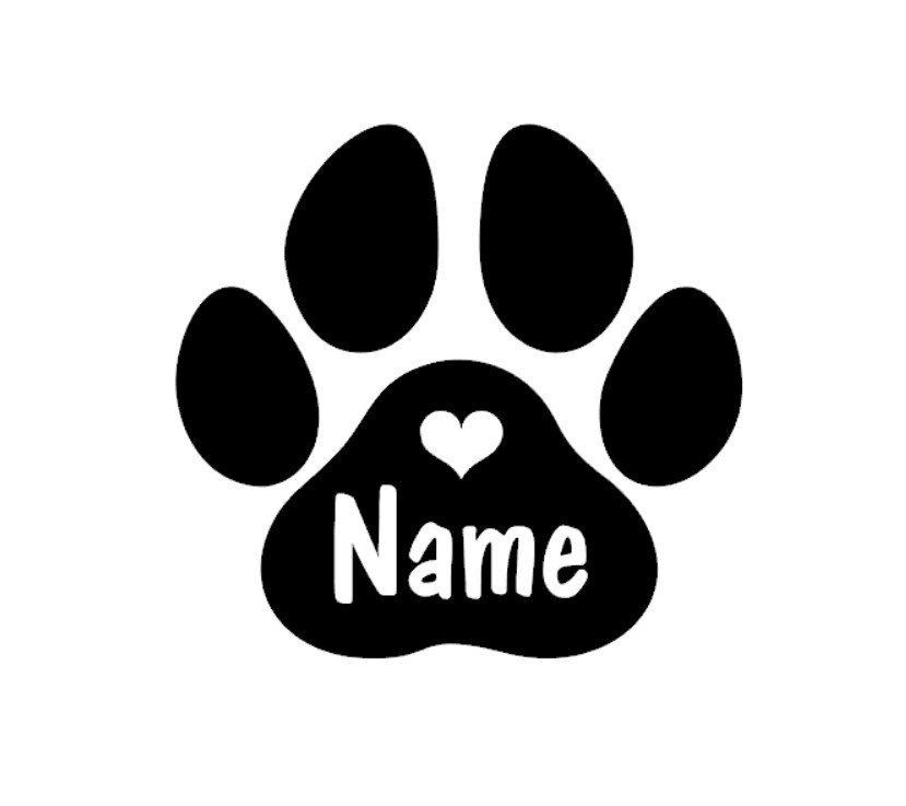 2pcs Personalised Paw Print wi - огляд і ціна Pet Portrait Custom
